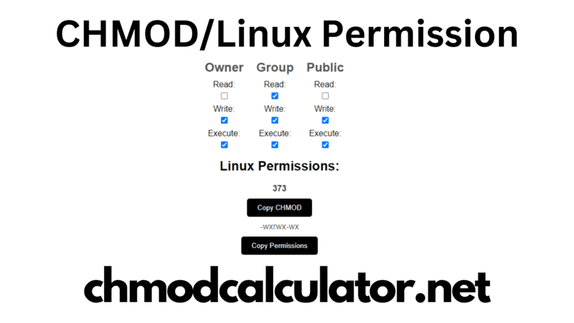CHMOD Calculator Linux Permission Generator www.chmodcalculator.net